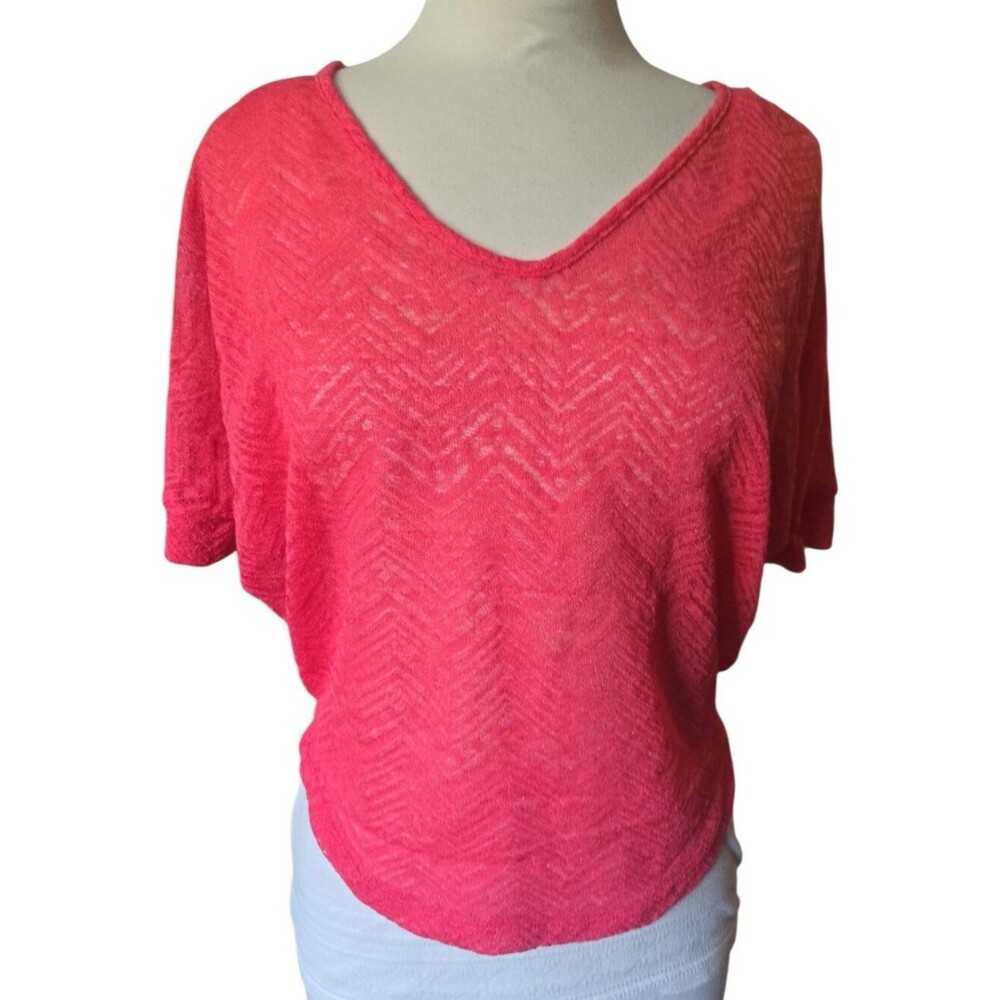 Love Culture Chevron-knit Dolman Top - L